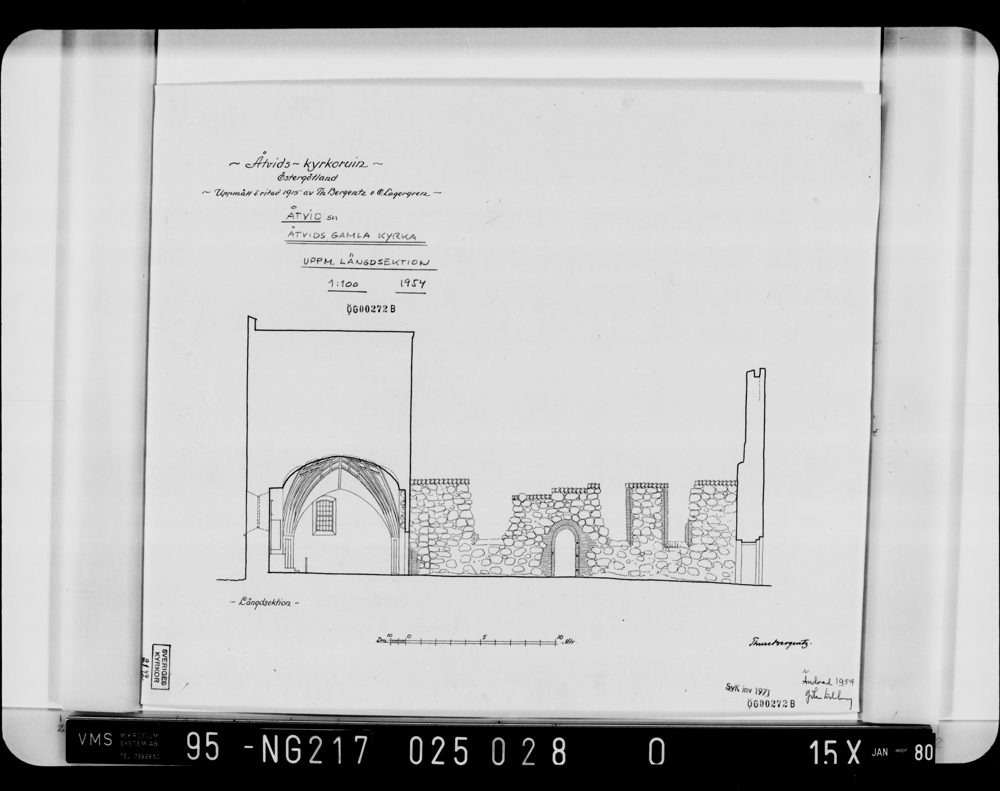 Åtvids Gamla kyrka 1954