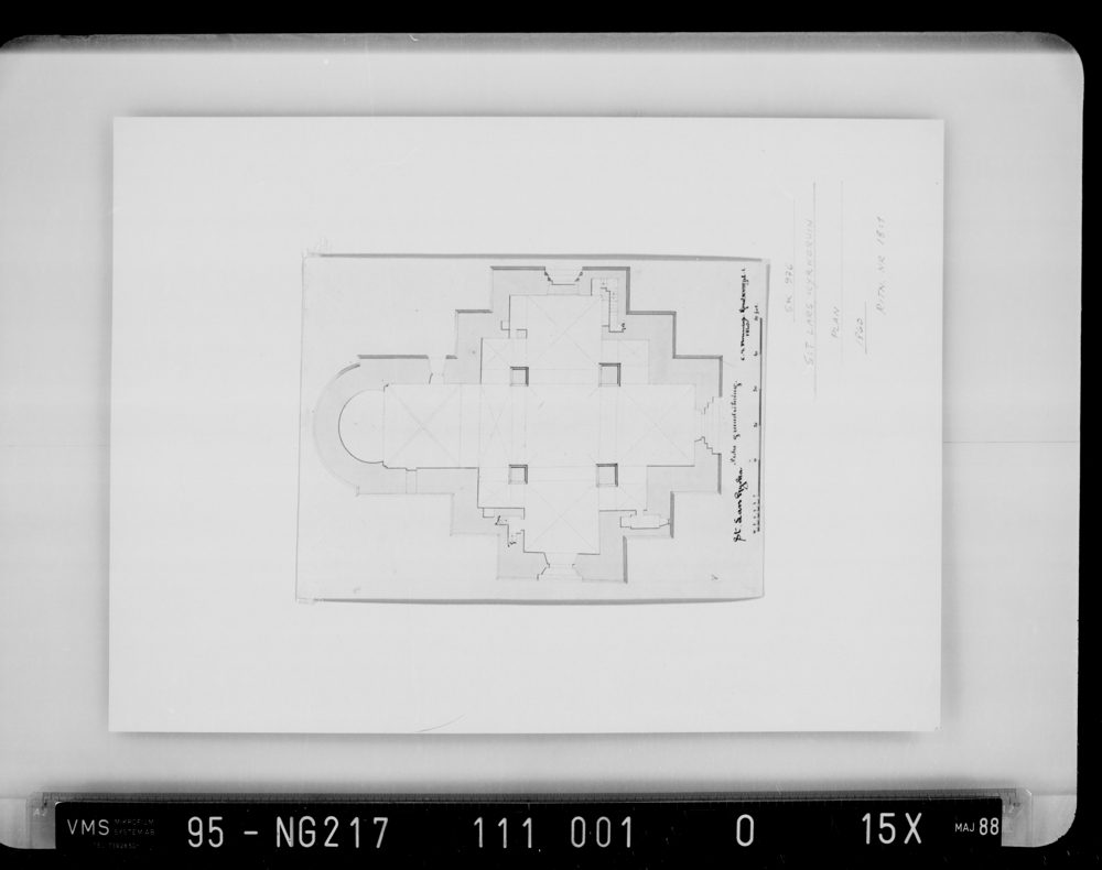 Sankt Lars kyrkoruin 1860